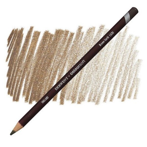 Brown earth colored pencil by derwent.