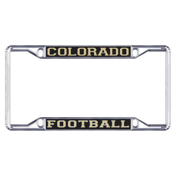 silver-colorado-football-license-plate-frame-with-vegas-gold-and-black-accents
