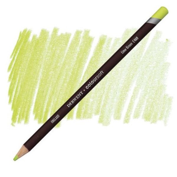 Lime green colored pencil by derwent.