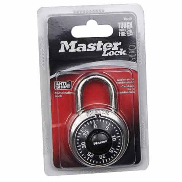 A three-digit combination master lock with a stainless steel body, perfect for protecting your belongings.