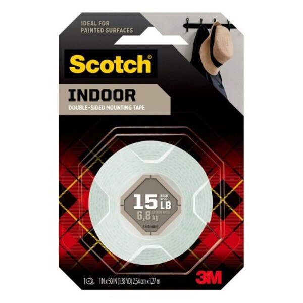 A black and red package of mounting tape.
