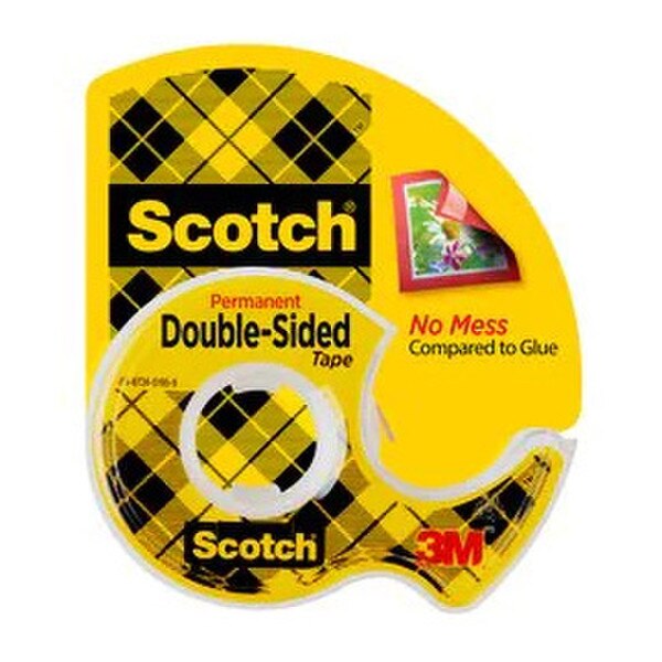 A tape dispenser with double-sided tape.