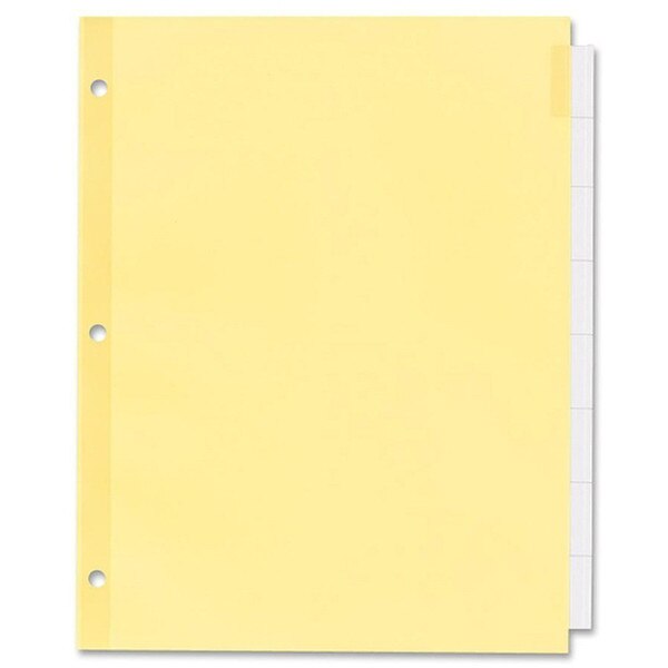 Clear tab dividers for folders or binders.