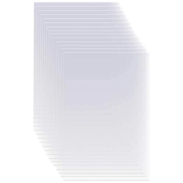 This is a matte, translucent sheet of drafting mylar.