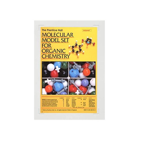 A Prentice Hall Modular Model Set for Organic Chemistry with an included picture booklet.