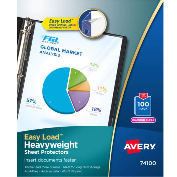 This is a 100 pack of clear sheet protectors for paper. You can write on them and they are reusable. Perfect for protecting papers.