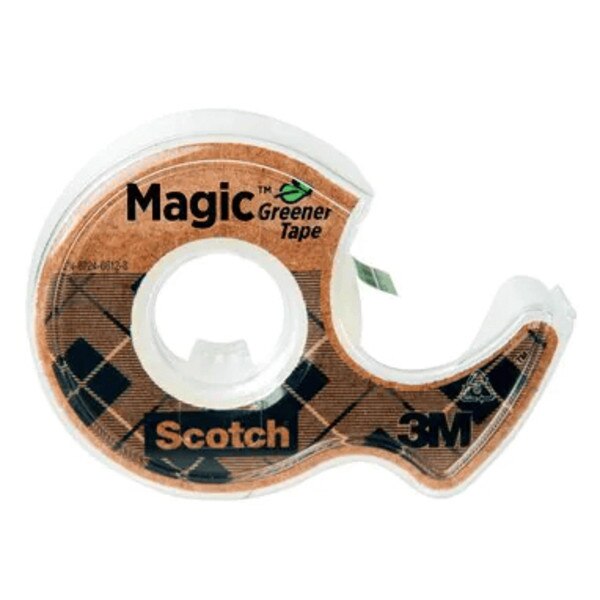 A tape dispenser with plant based tape.