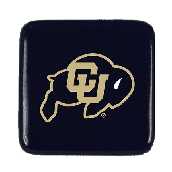 A black square magnet with a Vegas Gold C-U Buffalo logo win the center, with rounded edges.