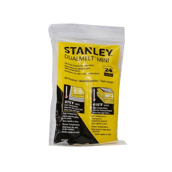 A bag of twenty-four glue sticks for a hot glue gun.