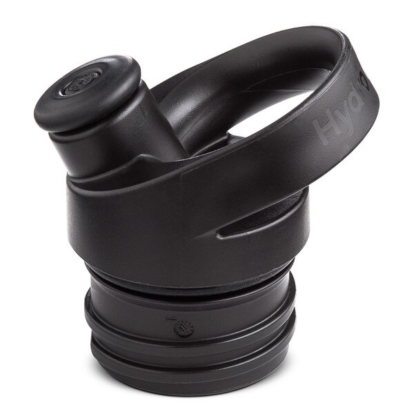 A black Hydroflask standard mouth sports lid with a handle.
