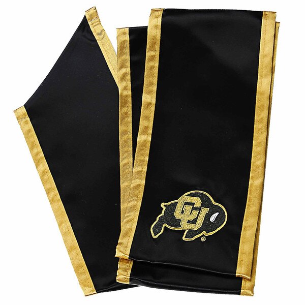 A black stole with a Vegas Gold outline, featuring a C-U Buffalo logo on one end and a C-U seal on the other.
