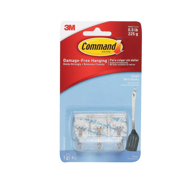 A 3 pack of small wire command hooks.