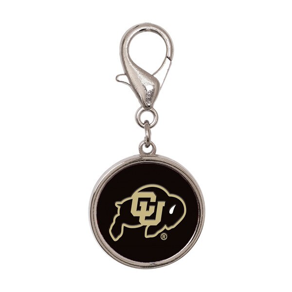 A small pet collar charm featuring the CU Buffalo logo.