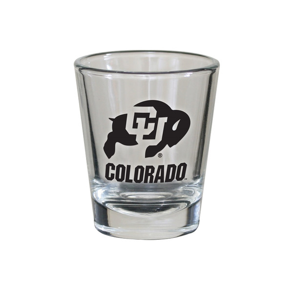 A CU Buffalo Logo shot glass