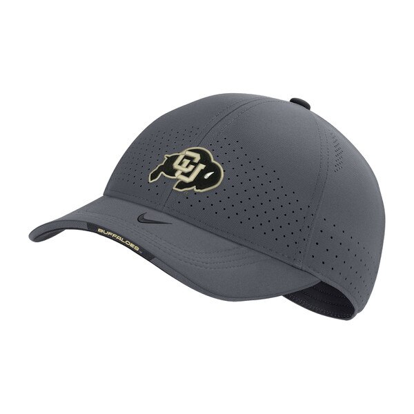 Grey hat with Cu Buffalo logo on front with nike swoosh on bill and "Buffaloes" written on edge of the bill.