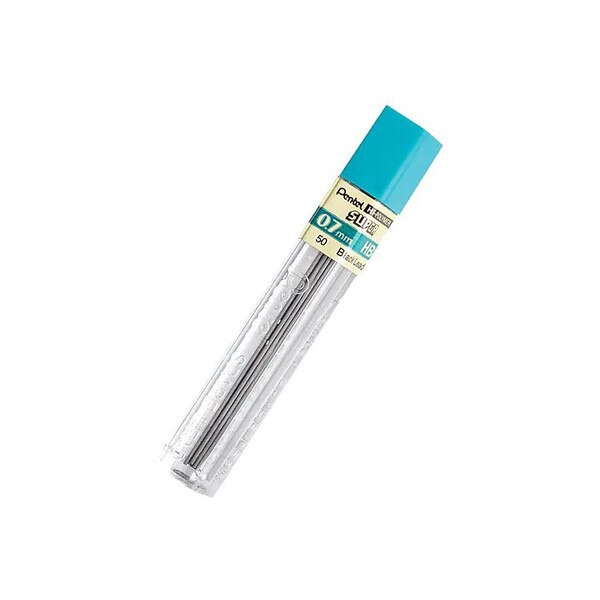 A pack of zero point seven millimeter lead with twelve pieces inside.