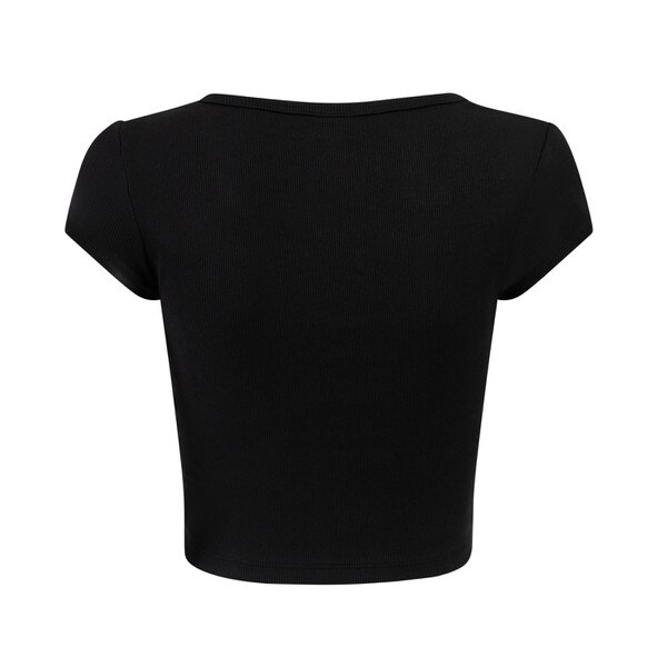 Back view of Black crop top.