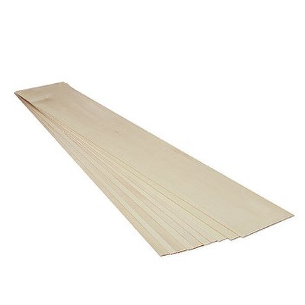 A Basswood plank measuring 3/16" x 4' x 24"