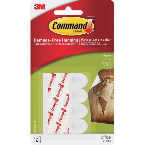 This is a pack of 12 Command Brand poster hanging strips.