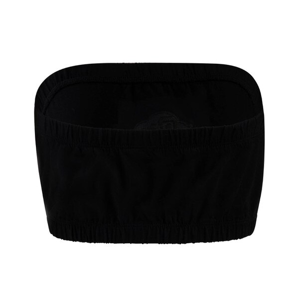 A plain black bandeau backing.