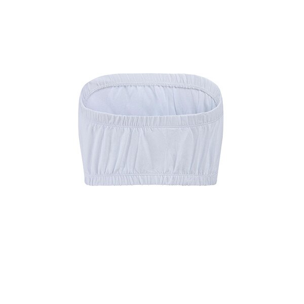 A plain white bandeau backing.