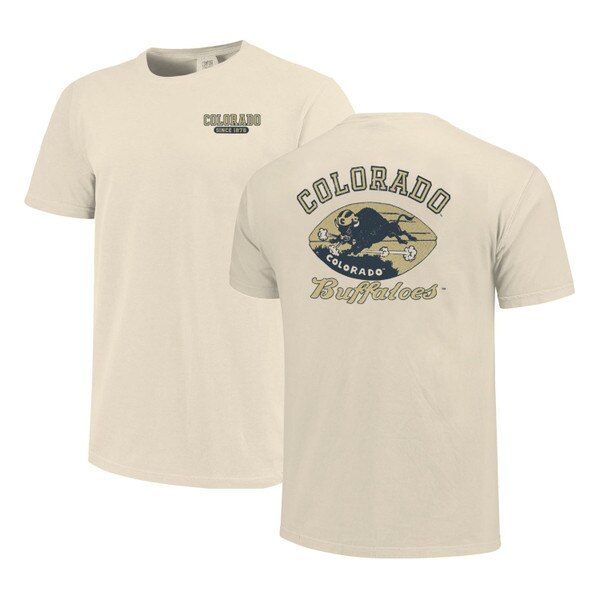 An ivory Image One short sleeve t-shirt with "Colorado Since 1876" on front and vintage buffalo in football and "Colorado Buffaloes" on the back.