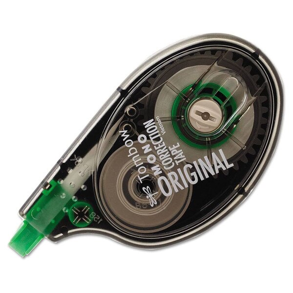 This is a refillable correction tape container.