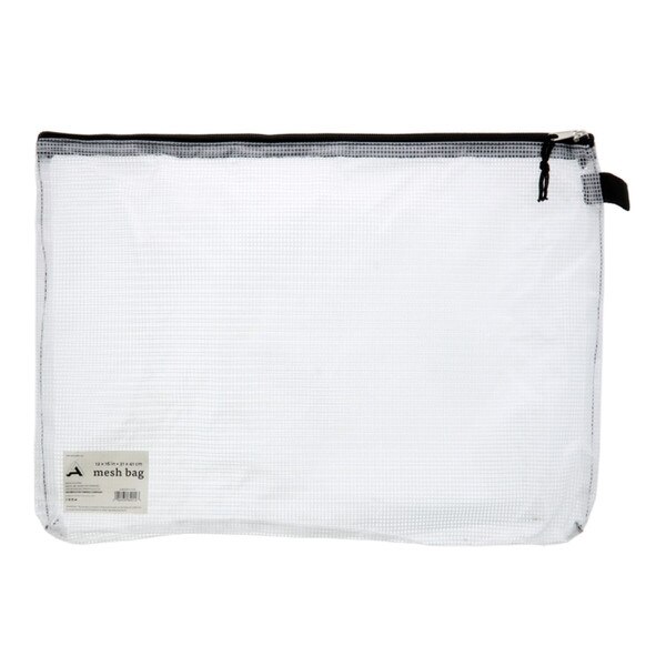 A photo of the clear mesh bag.