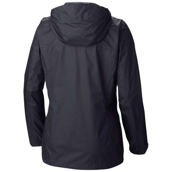 A plain black hooded backing.