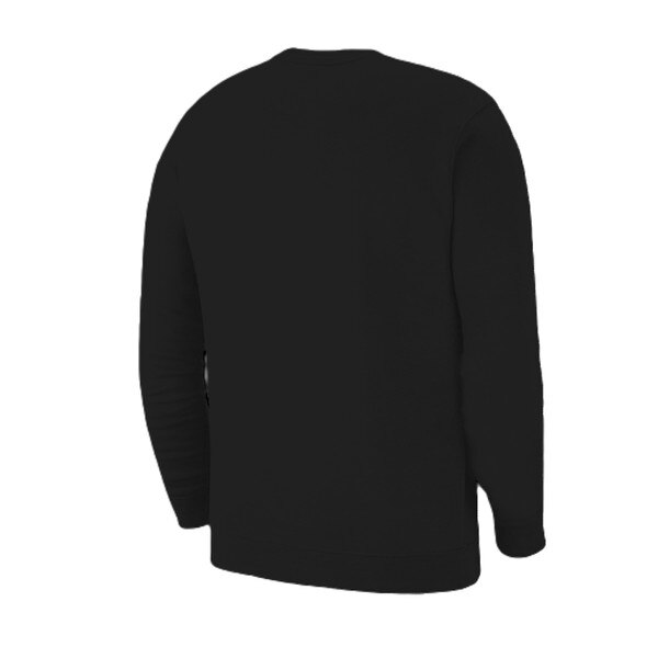 A back view of the black "University of Colorado Boulder" crewneck.