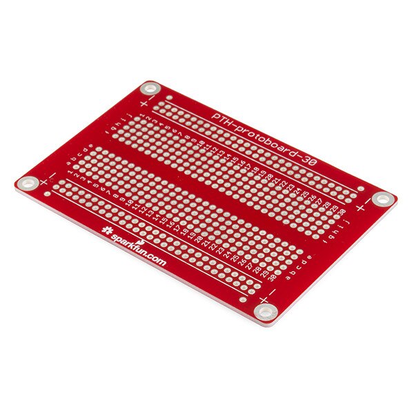 A red breadboard.