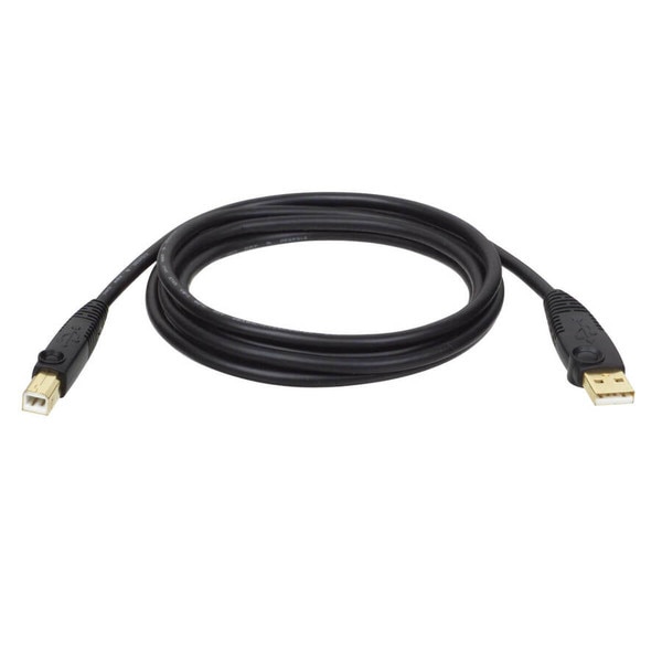 A black USB-A to USB-B cable.