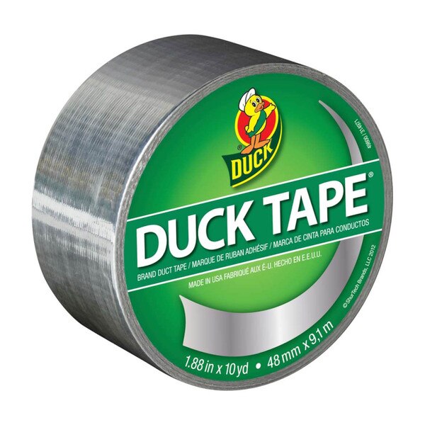 A photo of the silver duct tape roll.