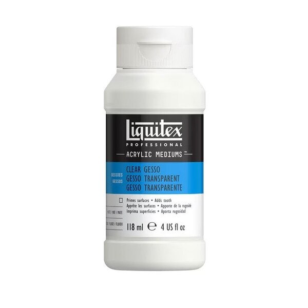 4oz bottle of Liquitex clear gesso.