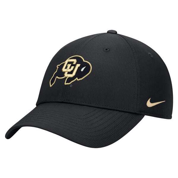 A black structured nike cap with a c-u buffalo logo on the front.
