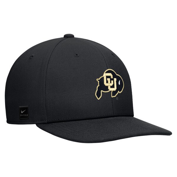 A black structured Nike cap with a c-u buffalo logo on the front.