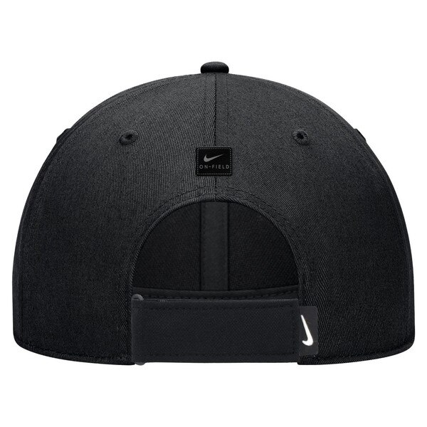 Velcro adjustable backing with small nike swoosh tag.
