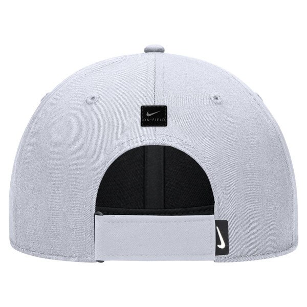 Velcro adjustable backing with small nike swoosh tag.