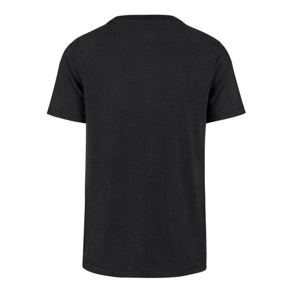 Back view of a plain black short sleeve t-shirt with no visible graphics or text.