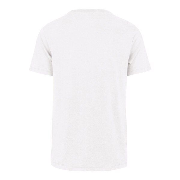 Back view of a plain white short sleeve t-shirt with no visible graphics or text.