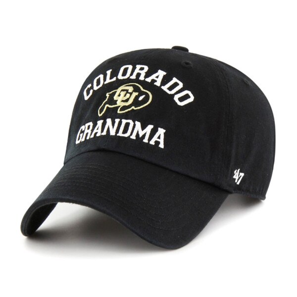 Black hat with "Colorado Grandma" embroidered in white and CU Buffalo logo in the center