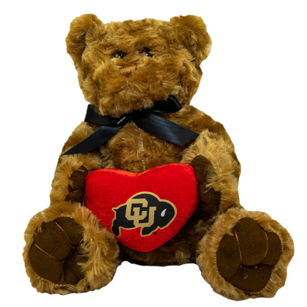 valentine's-day-teddy-bear-with-a-black-bow-holding-a-heart-plush-with-a-c-u-buffalo-logo
