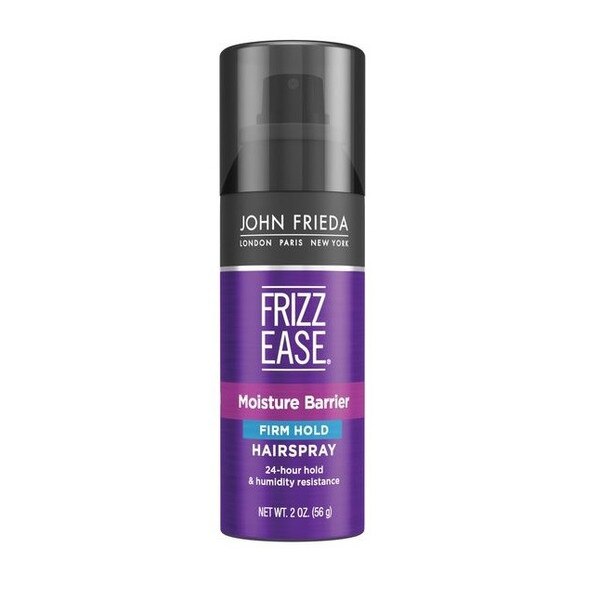 2 oz purple spray can of Frizz ease hairspray.