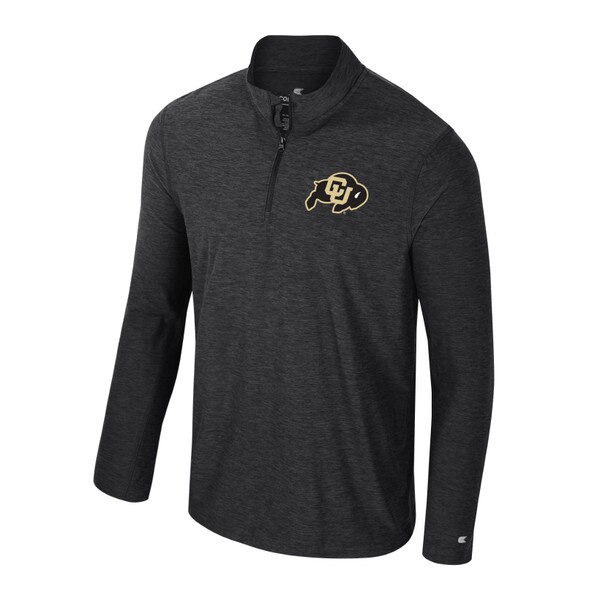 This is a dark grey and black mix windshirt with a black zipper and silver zip.