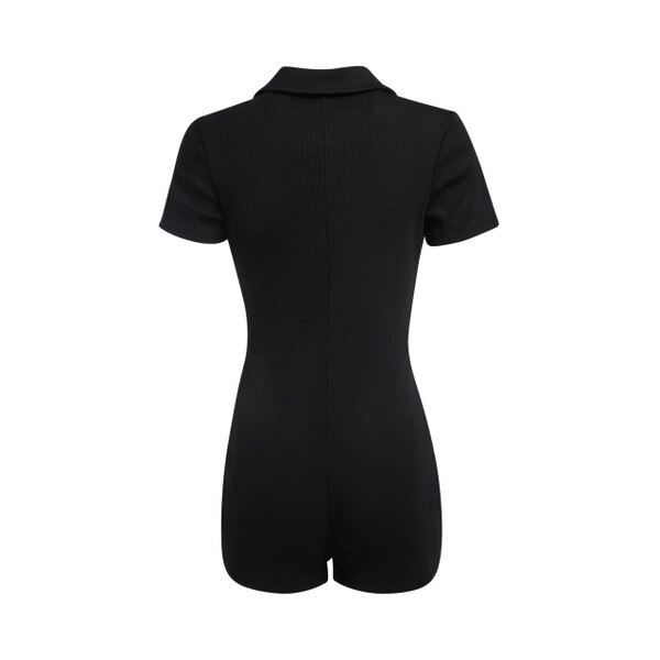 The back of the romper which is all black.