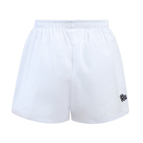 This is the back of the shorts. they are plain white and have a small hype and vice logo on the back of the right leg.