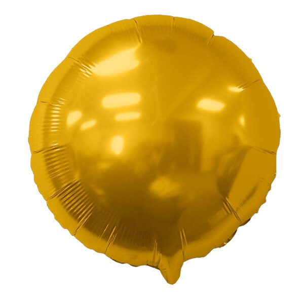 A gold round microfoil balloon.