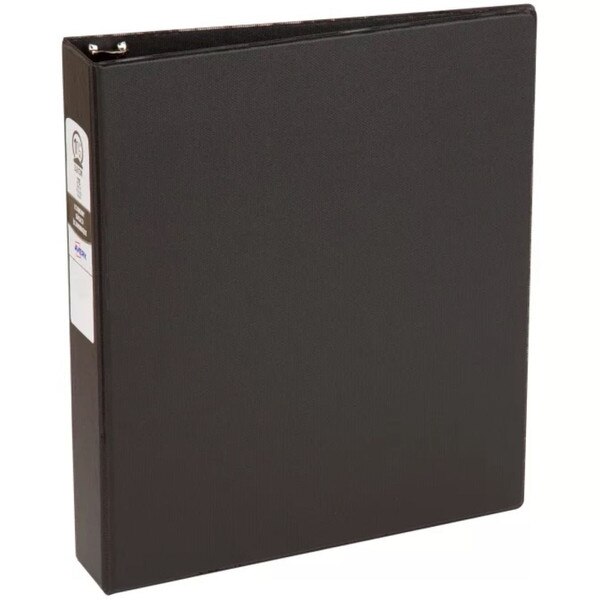 A black, one and a half inch binder.