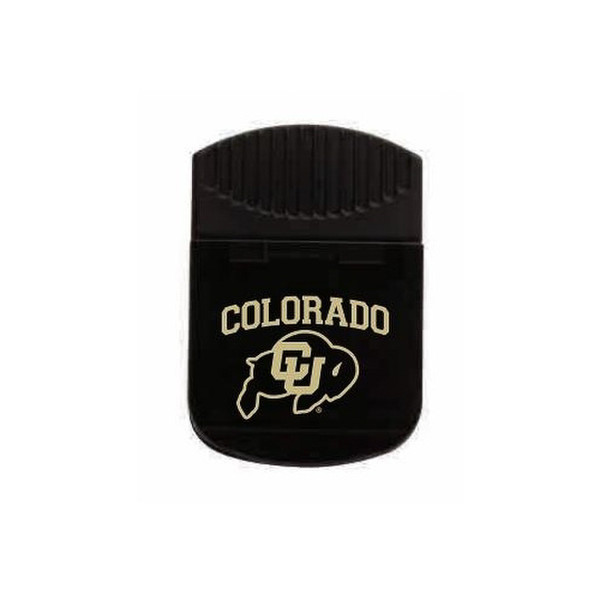 A black jumbo magnetic clip with a Vegas Gold C-U Buffalo logo on the front.
