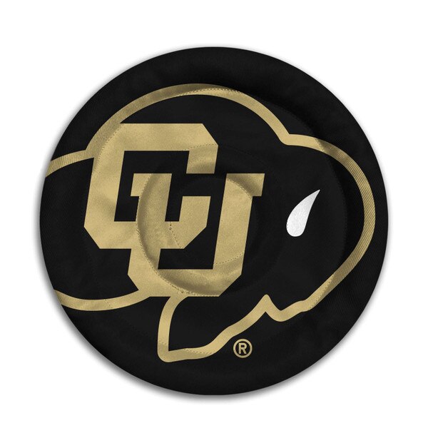This is the back side of the disk. It is fully black with a large Black and gold C.U. Buffalo logo covering its entirety.
